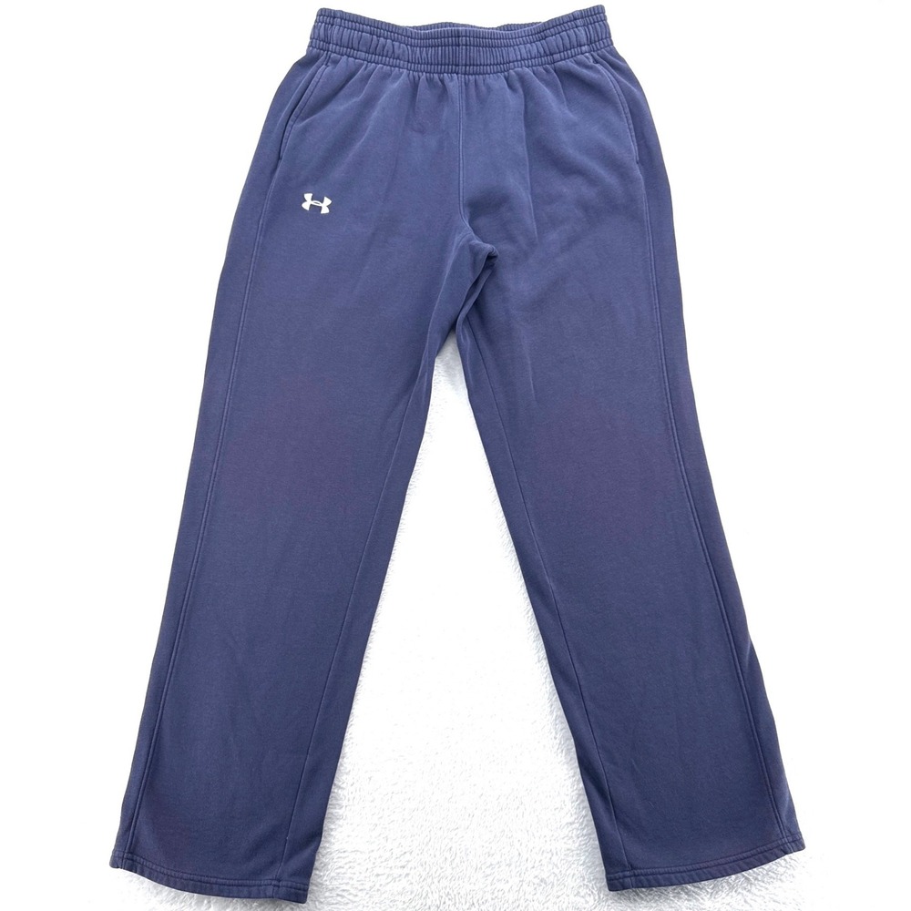 Under Armour Womens Sweatpants Medium Navy Blue ColdGear Loose Fleece Athletic